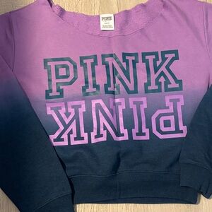 PINK Victoria's Secret Kids Purple and Navy Ombre Sweatshirt